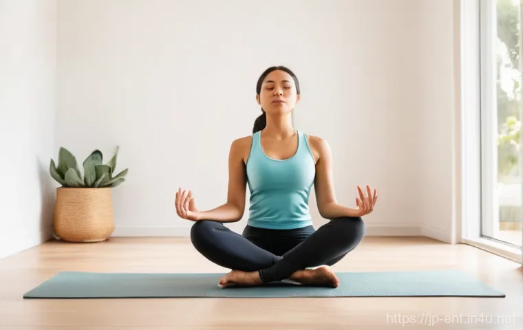 성대 치료를 위한 발성 연습법 - **Vocal Warm-up and Breathing Practice at Home**
    A serene and focused young adult, in their earl...