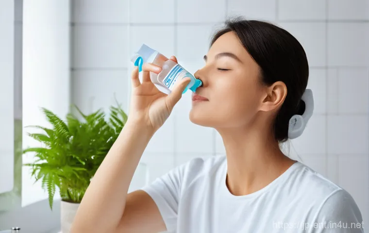 축농증과 비염의 차이점과 치료법 - **Prompt for Sinusitis (Facial Pressure & Congestion):**
    "A slightly older adult, late 30s-early...