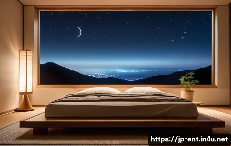 수면 무호흡증 치료 방법과 기기 비교 - A serene Japanese bedroom interior focused on optimal sleep environment for sleep apnea relief: soft...